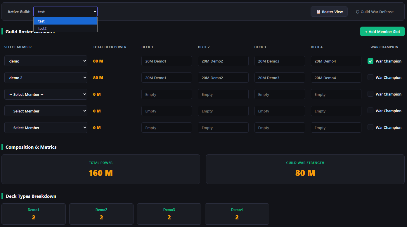 Roster View
