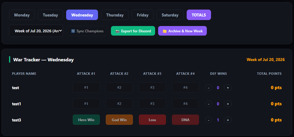 Guild War Tracker